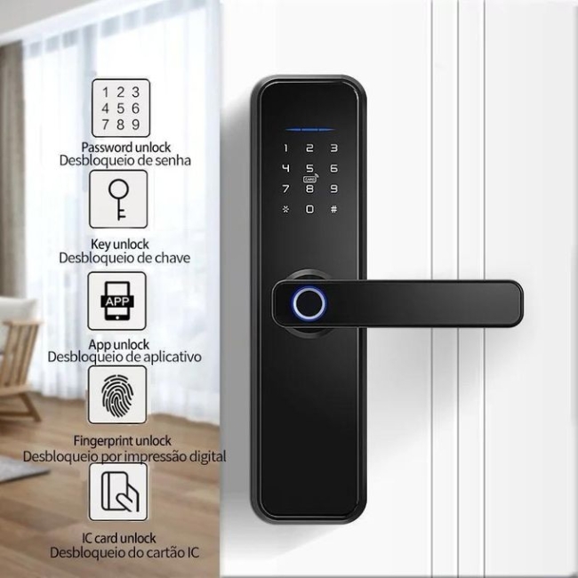 Serrure intelligente TTLOCK - Empreinte digitale, Code d’accès, Carte, Clé mécanique
