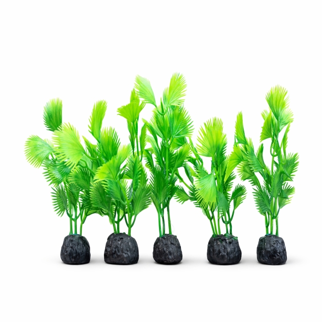 Plante artificielle d&eacute;corative (type palmier miniature) - 12 cm